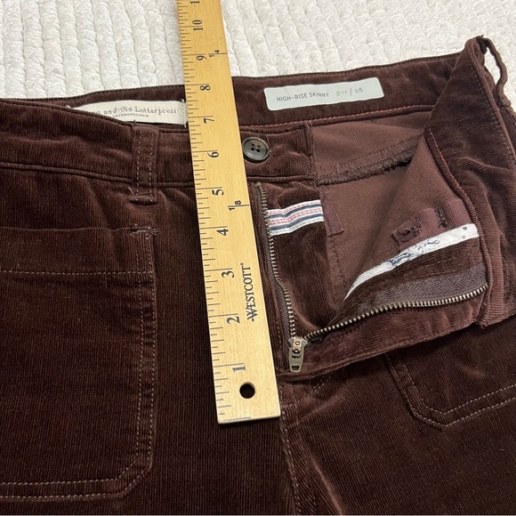 Anthropologie Brown High-Rise Skinny Corduroy Pants - Picture 6 of 16